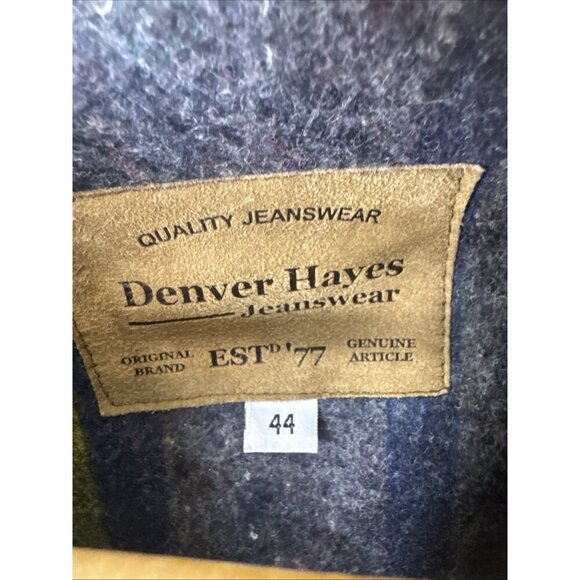 Denver Hayes Denim Jacket 44 Corduroy Collar Blanket Lined Vintage Workwear - Picture 5 of 9